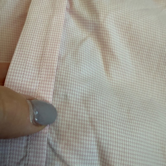 Burberry London Men’s Micro Gingham Button Down Shirt Size 15 38 Pink READ - Picture 2 of 12